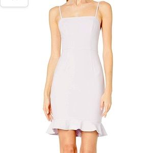 French Connection Women's Whisper Light Ruffle Dress, Lavender Frost, 4 (US)